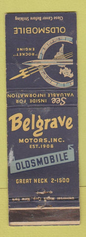 Matchbook Cover - Belgrave Oldsmobile Great Neck LI NY WORN