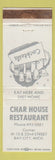 Matchbook Cover - Char House Restaurant Bay City MI WEAR