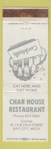 Matchbook Cover - Char House Restaurant Bay City MI WEAR