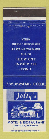 Matchbook Cover - Jolly's Motel Restaurant Cave City KY WEAR