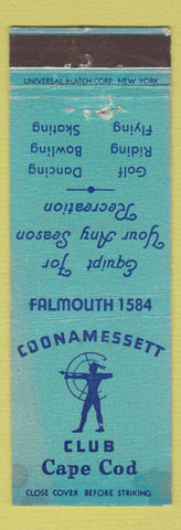 Matchbook Cover - Coonamessett Club Cape Cod Falmouth MA WEAR