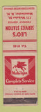 Matchbook Cover - Leo's Mobil oil gas Manchester NH WEAR