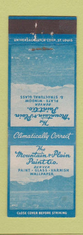 Matchbook Cover - Mountain Plain Paint Denver Colorado
