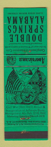Matchbook Cover - Double Springs AL Perkins Americana Freestone Cafe WEAR