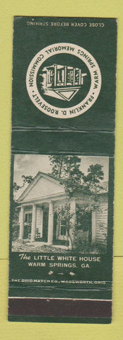 Matchbook Cover - Warm Springs GA Little White House Franklin Roosevelt