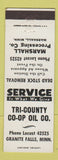 Matchbook Cover - Tri County oil gas Granite Falls MN Meat Processing