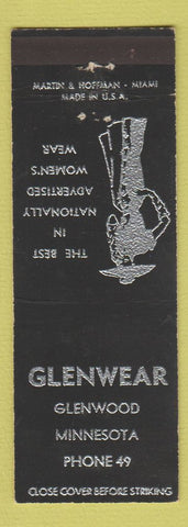 Matchbook Cover - Glenwear Women's Clothes Glenwood MN low phone #