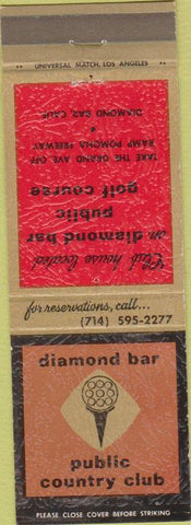 Matchbook Cover - Diamond Bar Public Golf CA