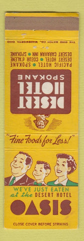 Matchbook Cover - Desert Hotel Spokane WA Oasis restaurant