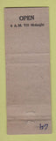 Matchbook Cover - Town Tavern Portland OR WORN