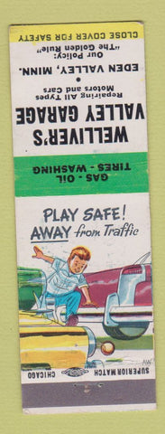 Matchbook Cover - Welliver's Valley Garage oil gas Eden Valley MN