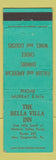 Matchbook Cover - Bella Villa Inn New Centerville PA