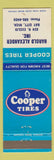 Matchbook Cover - Cooper Tires Harold Alexander Bay City MI