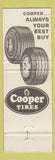 Matchbook Cover - Cooper Tires Harold Alexander Bay City MI