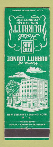 Matchbook Cover - Hotel Burritt New Britain CT
