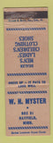 Matchbook Cover - WH Myster Clothes Hayfield MN WEAR