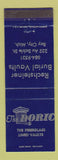 Matchbook Cover - The Doric Rechsteiner Burial Vaults funeral Bay City MI