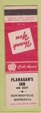 Matchbook Cover - Flanagan's Inn Huntersville MN