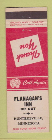 Matchbook Cover - Flanagan's Inn Huntersville MN