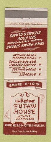 Matchbook Cover - Eutaw House Potters Mills PA