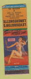 Matchbook Cover - Leverington's Lunch Bangor PA pinup WORN