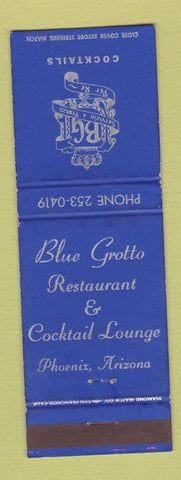 Matchbook Cover - Blue Grotto Restaurant Phoenix AZ