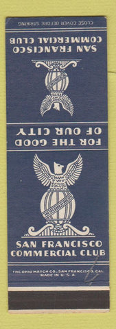 Matchbook Cover - San Francisco Commercial Club CA SAMPLE
