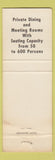 Matchbook Cover - Hotel Vendome Evansville IN WEAR