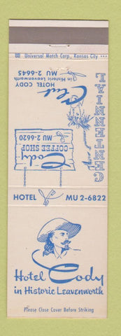 Matchbook Cover - Hotel Cody Leavenworth KS