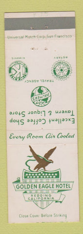 Matchbook Cover - Golden Eagle Hotel Redding CA