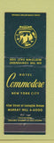 Matchbook Cover - Hotel Commodore New York City