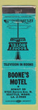 Matchbook Cover - Boone's Motel Seattle WA WORN