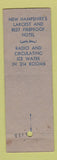 Matchbook Cover - Hotel Carpenter Manchester NH