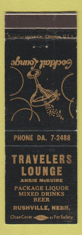 Matchbook Cover - Travelers Lounge Rushville NE