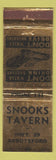 Matchbook Cover - Snooks Tavern Abbotsford WI