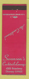 Matchbook Cover - Swanson's Cocktail Lounge Chicago IL