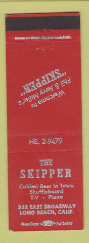 Matchbook Cover - Skipper Bar shuffleboard Long Beach CA