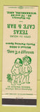 Matchbook Cover - Texas Cafe and Bar Wickenburg AZ
