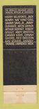 Matchbook Cover - Harrah's Casino Reno Lake Tahoe NV Robert Goulet Dinah Shore