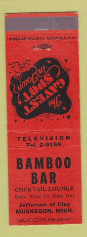 Matchbook Cover - Bamboo Bar Muskegon MI
