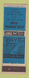 Matchbook Cover - Colonial Bar