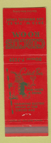 Matchbook Cover - Circus Room Los Angeles CA clown