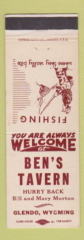 Matchbook Cover - Ben's Tavern Glendo WY
