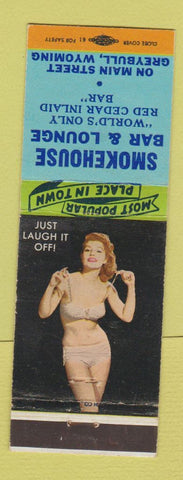 Matchbook Cover - Smokehouse Bar Lounge Greybull WY pinup