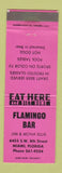 Matchbook Cover - Flamingo Bar Miami FL