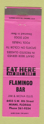 Matchbook Cover - Flamingo Bar Miami FL