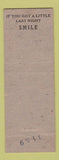 Matchbook Cover - Silver Dollar Bar Rawlins WY