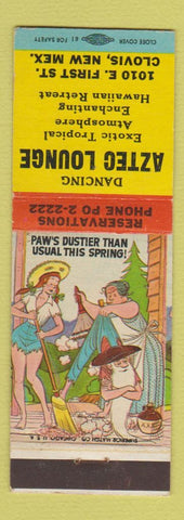 Matchbook Cover - Aztec Lounge Bar Clovis NM hillbilly