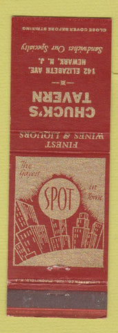 Matchbook Cover - Chuck's Tavern Newark NJ