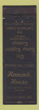 Matchbook Cover - Hancock House Ellsworth MA Lamp Lighter Lounge